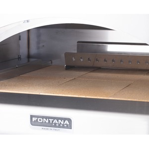 Stolní hybridní pec na pizzu Fontana Forni Magnifuoco (nádoba na dřevo + překrytý plynový hořák)