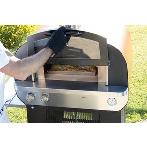 Stolní hybridní pec na pizzu Fontana Forni PIERO - výkonná pizza pec umožňující alternativní použití plynu nebo dřeva