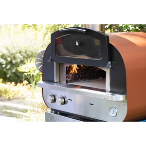 Stolní hybridní pec na pizzu Fontana Forni PIERO - výkonná pizza pec umožňující alternativní použití plynu nebo dřeva
