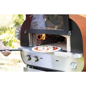 Stolní hybridní pec na pizzu Fontana Forni PIERO - výkonná pizza pec umožňující alternativní použití plynu nebo dřeva