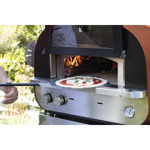 Stolní hybridní pec na pizzu Fontana Forni PIERO - výkonná pizza pec umožňující alternativní použití plynu nebo dřeva