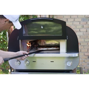 Stolní hybridní pec na pizzu Fontana Forni PIERO - výkonná pizza pec umožňující alternativní použití plynu nebo dřeva