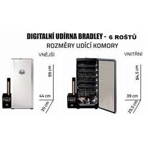 Udírna na brikety Bradley Smoker Digital 6 roštů