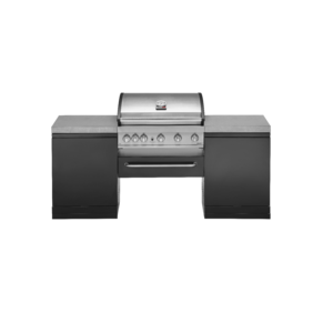 Venkovní grilovací kuchyně Grandpro Elite G4 205 Series - základní provedení se 2 skříňkami s kamennou deskou (vyobrazený gril Elite G5)