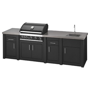 Luxusní venkovní kuchyně Grandpro EXCLUSIVE Maxim 1 XL Graphite - komfortní venkovní varné centrum pro náročné