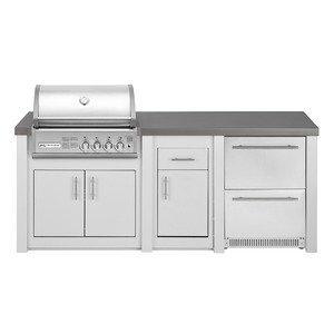 Luxusní venkovní kuchyně Grandpro EXCLUSIVE Crossray 2 White - komfortní venkovní varné centrum pro náročné