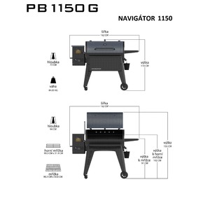 Peletový gril Navigator 1150 Pit Boss / PB1150G