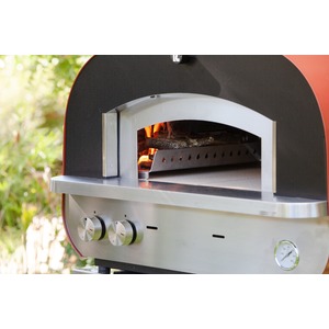 Stolní hybridní pec na pizzu Fontana Forni PIERO - výkonná pizza pec umožňující alternativní použití plynu nebo dřeva