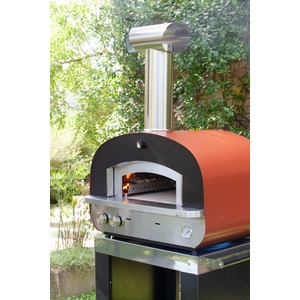 Stolní hybridní pec na pizzu Fontana Forni PIERO - výkonná pizza pec umožňující alternativní použití plynu nebo dřeva