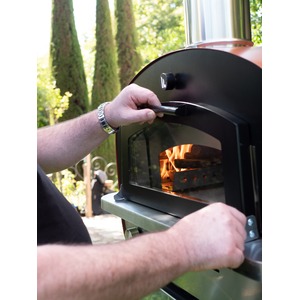 Stolní hybridní pec na pizzu Fontana Forni PIERO - výkonná pizza pec umožňující alternativní použití plynu nebo dřeva